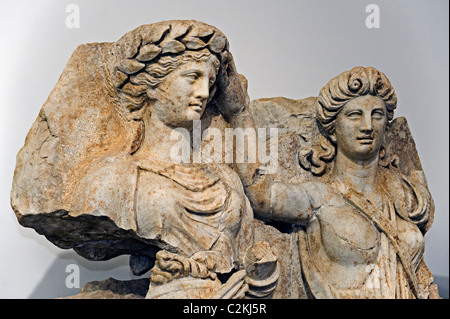 Römische Statuen in Aphrodisias Museum, Aydın Türkei. Stockfoto