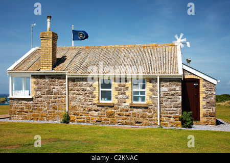 Nationalen Coastwatch Institution (NCI) Würmer Kopf, Rhossili, Gower Stockfoto