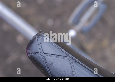 Fahrrad von oben gesehen. Stockfoto