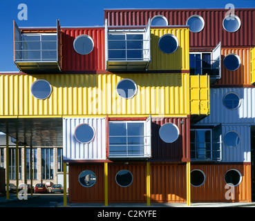 Trinity Boje Wharf, Containerstadt 2, Docklands, London. Mischnutzung Stockfoto