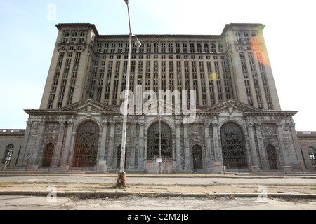 Verlassenen Bahnhof in der Nähe von Michigan Avenue Westside Detroit Michigan USA 2011 Stockfoto