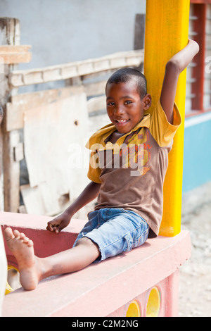 Kolumbianische junge, Bocachica, Cartagena, Kolumbien Stockfoto