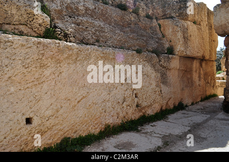 Tempel-Ruinen von Baalbek, Bekaa-Tal, Libanon Stockfoto