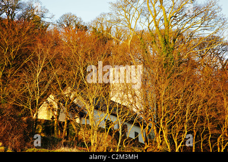 St Illtyd Kirche, Oxwich Bay, Gower, Wales Stockfoto