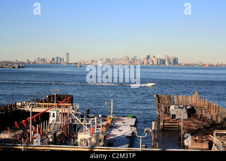 SKYLINE von NEW YORK aus STATEN ISLAND NEW YORK USA 12. Oktober 2010 Stockfoto