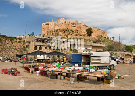 Qalaat Misyaf Burg Assassinen Burgen Syrien syrische Naher Osten Stockfoto