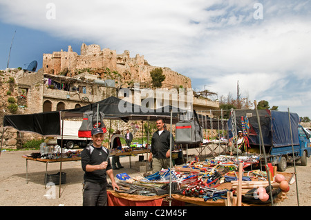 Qalaat Misyaf Burg Assassinen Burgen Syrien syrische Naher Osten Stockfoto