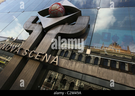 Außen an der neuen Bühne Aula der Nova Scena National Theater Narodni Divadlo in Nove Mesto Prag Tschechien Stockfoto