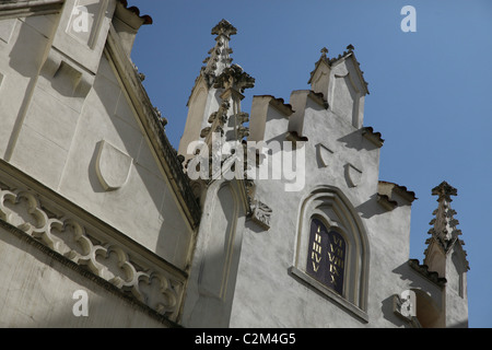 Die pseudo Gothic Design des 16. Jahrhunderts Maisel Synagoge oder Maiselova synagoga in Josefov Bezirk das Jüdische Viertel in Prag in der Tschechischen Republik Stockfoto