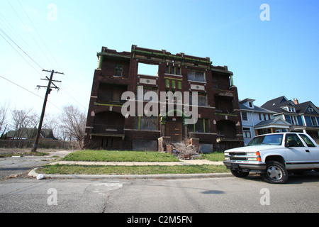 Verlassene Gebäude in Detroit 2011 Stockfoto