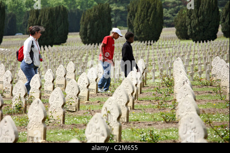 Grabsteine von muslimischen Soldaten, Verdun, Frankreich Stockfoto