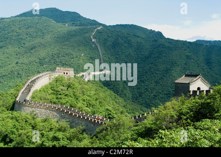 The Great Wall Of China, Mutianyu, in der Nähe von Peking, China Stockfoto