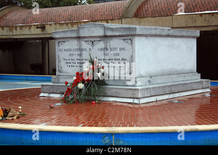 MARTIN LUTHER KING JR. Grabstätte MARTIN LUTHER KING JR. DAY ATLANTA USA 17. Januar 2011 Stockfoto