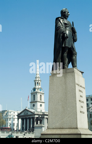 Trafalgar Square in London - General Sir Charles James Napier Stockfoto