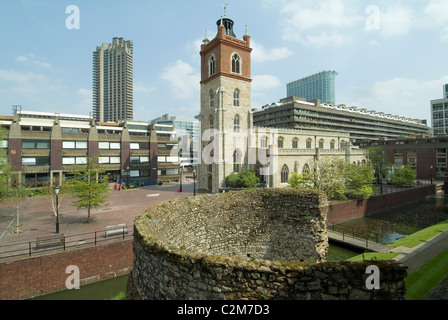 St Giles Cripplegate, Barbican, London. Stockfoto