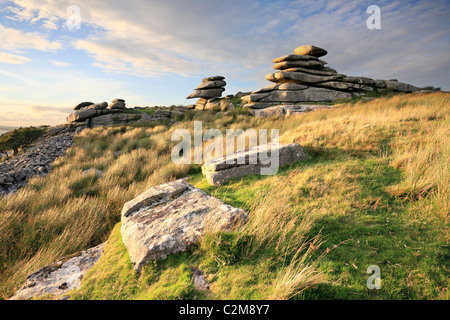 Granit-ren auf Stowes hill in der Nähe von Schergen auf Bodmin Moor Stockfoto