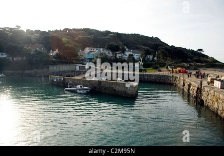 Hafen Herm Island Kanalinseln Stockfoto