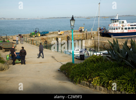 Fährhafen Sie Herm Island Kanalinseln Stockfoto