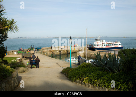 Fährhafen Sie Herm Island Kanalinseln Stockfoto