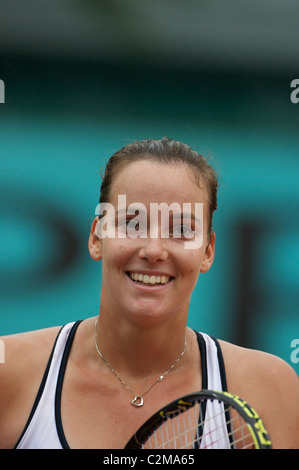 Jarmila Groth, Australien, in Aktion bei den French Open Tennisturnier in Roland Garros, Paris, Frankreich. Stockfoto