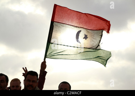 Der Rebell libysche Flagge Stockfoto