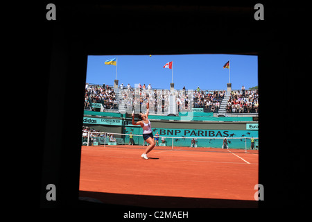 Jarmila Groth, Australien, in Aktion bei den French Open Tennisturnier in Roland Garros, Paris, Frankreich. Stockfoto