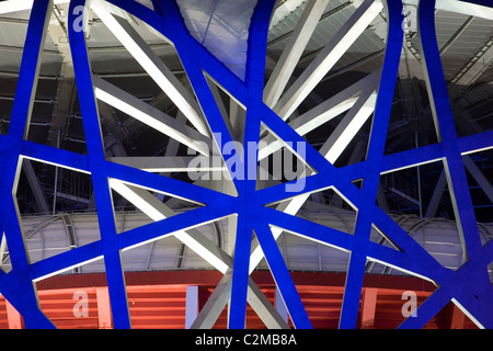 Olympiastadion, Vogelnest, Peking. Architekten: Herzog & de Meuron Stockfoto