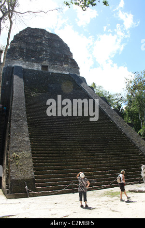 Tempel V TIKAL GUATEMALA 23. Februar 2011 Stockfoto