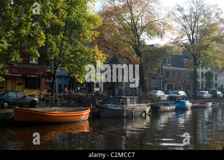 Kanal, Amsterdam. Stockfoto