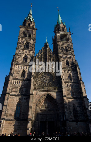 Lorenz-Kirche (St.-Lorenz-Kirche), Nürnberg. Stockfoto