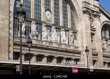 Bahnhof Gare du Nord, Paris. Stockfoto