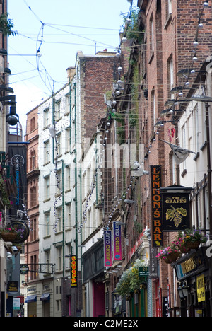 Matthew Street, Website des ursprünglichen Cavern Club (bekannt geworden durch die Beatles), Liverpool, Merseyside, England Stockfoto