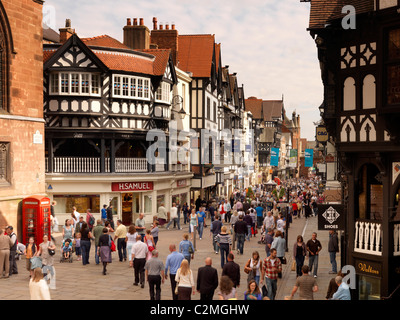 Northgate und Eastgate Zeile, Chester Stockfoto