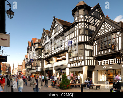 Northgate und Eastgate Zeile, Chester Stockfoto