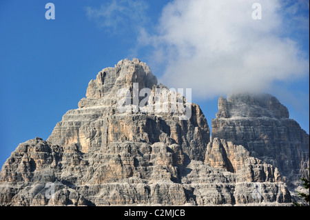 Die Bergkette Gruppo dei Cadini di Misurina in den Dolomiten, Italien Stockfoto