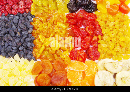 Sortiment-Trockenfrüchte hautnah Stockfoto