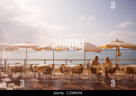 Canteras Strand am Nachmittag. Stockfoto