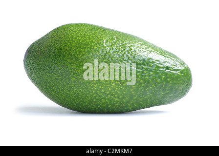 Reife Avocado isoliert auf weißem Hintergrund Stockfoto