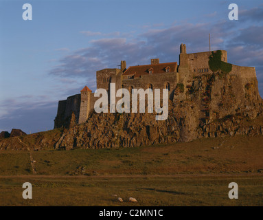 Lindisfarne Schloß, Holy Island, Northumberland, England. 1550 gebaut, restauriert 1903. Stockfoto