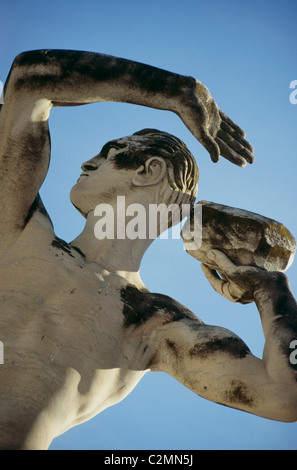 Mussolini Sportstadion, Rom - Olympiade 1933 - Statuen - faschistische Architektur Stockfoto