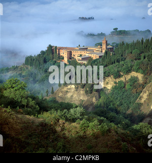 Abbazia Di Monte Oliveto Maggiore, Toskana, Italien Stockfoto