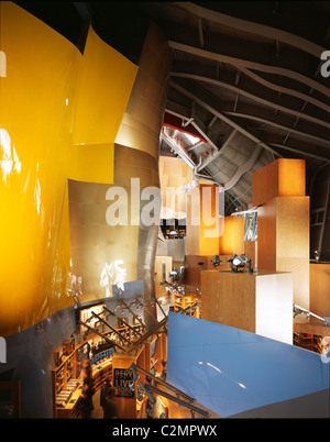 Erleben Sie Musik-Projekt in Seattle, Washington, USA, 2000. Innenraum. Das Museum beherbergt die Sammlung von Paul Allen. Stockfoto