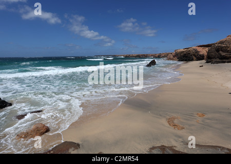 Einsamen Strand auf der Kanarischen Insel Fuerteventura, Spanien Stockfoto