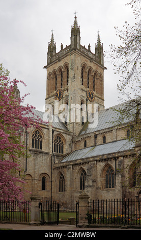 Selby Abbey von Abtei Ort im Nordwesten gesehen Stockfoto