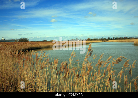 ALDE-Fluss in der Nähe von Snape Maltings bei Ebbe, Snape, Saxmundham, Suffolk, England, UK Stockfoto