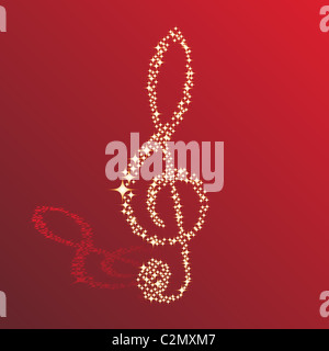 Musiknoten Notenschlüssel Vektor Hintergrund für den Einsatz im design Stockfoto