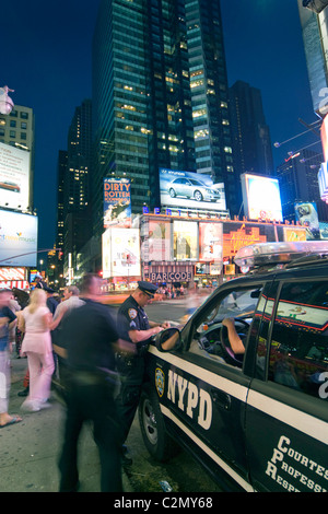 NYPD Polizei Times square New York Manhattan Stockfoto