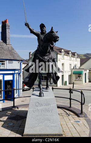 Statue von Owain Glyndwr Corwen Wales Stockfoto