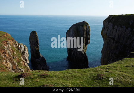Stapeln Sie, Felsen, Pembrokeshire, Wales, UK Stockfoto