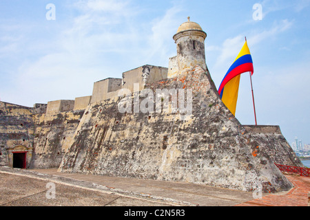 Castillo de San Felipe de Barajas, Cartagena, Kolumbien Stockfoto